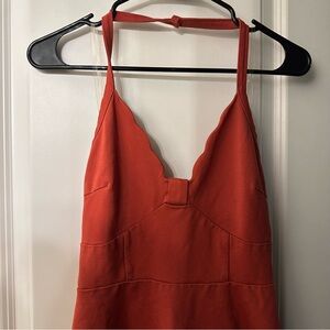 Miami Orange Halter Dress